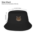 thumbnail image 4 of ZICANCN Bucket Hat Unisex for Men Women, Glass Tiger Head Fashion Fishing Hat Cute Fisherman Cap, Black, 4 of 5