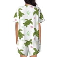 thumbnail image 3 of Naloa Cute Turtle Women's Short-Sleeved Pajama Set, Loungewear, Summer pajamas, Breathable Cozy - Large, 3 of 9