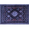 thumbnail image 1 of Ahgly Company Machine Washable Indoor Rectangle Persian Blue Traditional Area Rugs, 4' x 6', 1 of 4