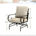 thumbnail image 2 of Summit Living 2-Piece Outdoor Patio Rocking Motion Chairs with Thick Seat & Back Cushions, Black & Beige, 2 of 6