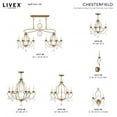 thumbnail image 4 of Livex Lighting Chesterfield Chandelier in Antique Gold Leaf, 4 of 13