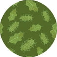 thumbnail image 1 of Ahgly Company Indoor Square Patterned Seaweed Green Area Rugs, 3' Square, 1 of 6