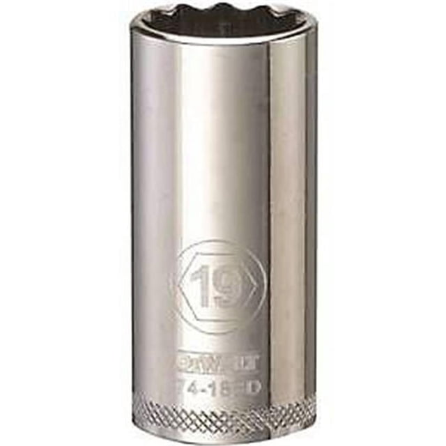 Stanley Tools 7515463 DWMT74188OSP 0.375 Drive 12 Point Socket, 19 mm