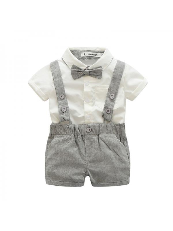 baby boy suspender shorts outfit