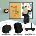 thumbnail image 2 of JILhome Magnetic White Board and Bulletin Board Combo,47" x 35" Dry Erase Board & Cork Board, Whiteboard Felt Combination Board for Wall, Home, Office, Black Aluminum Frame, 2 of 7