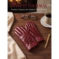 thumbnail image 6 of Deago Women's Classic Gloves Driving Winter Warm Nappa Leather Gloves, 6 of 7