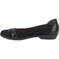thumbnail image 4 of Women's Walking Cradles Freya Ballet Flat Black Nubuck/Patent Lizard Print 8 XW, 4 of 7
