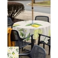 thumbnail image 5 of Outdoor Tablecloth with Umbrella Hole for Patio/Picnic/Party/Camping, Yellow Lemon Summer Waterproof Table Cloth Square Cover Washable, Farmhouse Tropical Fruit Rustic (54"x 54"), 5 of 8