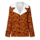 thumbnail image 4 of Puntoco Abrigo Mujer Halloween Impreso Moda Manga Larga Bolsillo Compuesto Felpa Botón Abrigo Manga Larga Sin Sombrero Casual Abrigo/Chaqueta Liquidación Puntoco Puntoco-1, 4 of 4