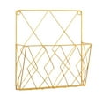thumbnail image 2 of Nordic Newspaper Storage Rack Book Display Shelf, Standing Basket Hanging Magazine Holder, for Home Bedroom Study Room Living Room files Golden, 2 of 8