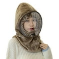 thumbnail image 2 of Fesfesfes Women Flannel Winter Hats Mask Set Warm Cap With Transparent Fogless Protective Mask Hat Sets For Ride, 2 of 4