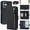 Black, variant on Rugged Wallet Case for iPhone 17, PU Leather + TPU Phone Cover with Shoulder Strap Kickstand Zipper Pocket Card Slots Cash Pocket RFID Blocking & Hidden Make-up Mirror, Black