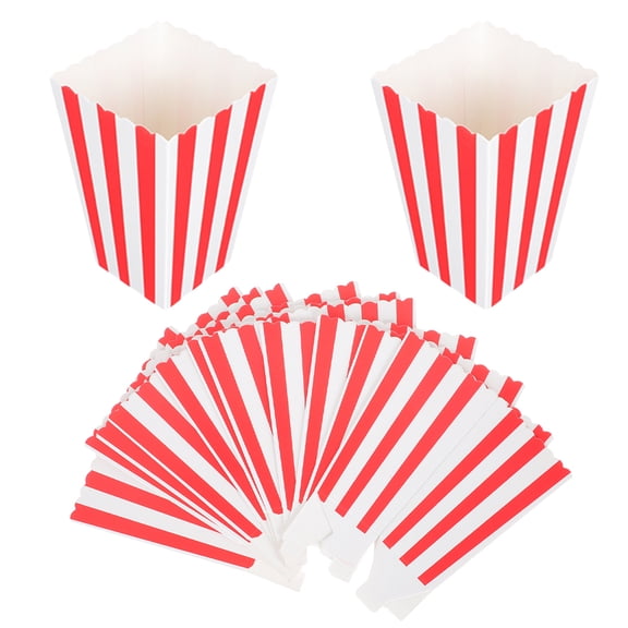Phenofice Disposable Paper Popcorn Cups for Movie Night Party Supplies with Assorted Colors and charming design 50pcs