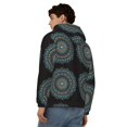 thumbnail image 4 of Wukai Mandala Print Men's Zip-Up Hoodie,Fleece Full-Zip Hoodie for Men, Hooded Sweatshirt-Small, 4 of 5