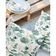 thumbnail image 3 of Outdoor Throw Pillow Cover Summer Green Dollar Eucalyptus Leaf Waterproof Cushion Covers 2 Pack Watercolor Foliage Gold Lines Pillow Cases Home Decoration for Patio Garden Couch Sofa, 3 of 7