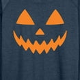 thumbnail image 3 of Instant Message - Pumpkin Face 1 - Women's Lightweight French Terry Long Sleeve Shirt, 3 of 6