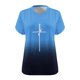 thumbnail image 3 of Camisetas de Verano para Mujeres con Cuello en V de Manga Corta Camiseta Deportiva de Impresión de Pascua, Camiseta Ligera de Base de Algodón de Imitación para el Hogar, Diario Y Desgaste, 3 of 3