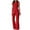 Red, variant on Zkozptok Women's Business 2 Piece Suit Sleeveless Vest Belted Blazer Wide Leg Long Pants Sets Office Work Clothes
