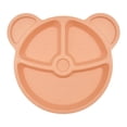 thumbnail image 1 of Mainstays Bear Pink Plastic Kids Divider Plate, 1 Piece, 1 of 5