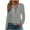 Gray, variant on ABATAB Womens Fashion Polka Dots Eyelets Hoodie Sweatshirts Casual Button V Neck Long Sleeve Trendy Pullover Tops with Drawstring(X-Large,White)