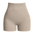 thumbnail image 5 of Only Moment Shorts for Women Blended Fabric High Waisted Stretch Ankle Pants for Women Business Casual Travel Athletic Work Yoga Shorts with Pockets Khaki,L, 5 of 5