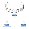 thumbnail image 3 of Unique Bargains 1Set Upholstery Spring Replacement Kits, 19.69" Sagging Cushions Repair Kit with Clips Nails for Furniture, 3 of 7