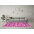thumbnail image 3 of Ahgly Company Indoor Round Abstract Pink Modern Area Rugs, 4' Round, 3 of 4