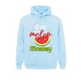 thumbnail image 4 of Sudadera con capucha divertida para hombre y mujer, con diseño de One In A Melon Mommy Sandía, estilo inglés, para el Día de la Madre, 4 of 5