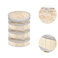 thumbnail image 6 of colaxi Bamboo Steamer 3 Tier with Lid,Handmade,Round Cookware Food Steamer Steaming Basket for Rice Meat Seafood Potsticker Steaming 26cm, 6 of 9