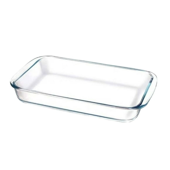 Huanglei Glass 11.7x7 Baking Dish 2.4L 11.7x7 Inch Oblong Glass Cake Pan Oven Baking Pan For Lasagna Roasting Non Stick Dishwasher