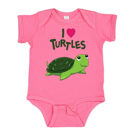 

Inktastic I Love Turtles Gift Baby Boy or Baby Girl Bodysuit