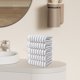 thumbnail image 4 of Juego de toallas de baño - Toallas de poliéster suave y absorbente de 5 piezas, grises y blancos, 29,5x13,8 pulgadas, de secado rápido para baño, spa y piscina, 4 of 6