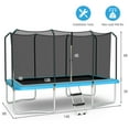 thumbnail image 2 of Gymax 8 x 14 FT Rectangular Recreational Trampoline W/ Safety Enclosure Net Ladder Outdoor Blue, 2 of 9
