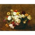 thumbnail image 3 of Latour, Henri Fantin 14x12 Black Modern Framed Museum Art Print Titled - Bouquet De Fleurs, 3 of 5