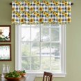 thumbnail image 3 of Sunflower Curtain Valances for Windows, Kitchen Valance Window Treatments Panel 2 Pack, Grey White Plaid Pastoral Summer Botanical Rod Pocket Short Curtains for Bathroom Bedroom 42 x 18 Inch, 3 of 8