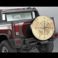 thumbnail image 3 of Custom Ancient Map Compass Spare Tire Cover for Suzuki Mitsubish Direction Camper Car Wheel Protectors 14-17Inch, 3 of 5
