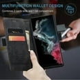 thumbnail image 6 of KONEE Phone Case Compatible with Samsung Galaxy S22 Ultra 5G,Leather Case PU Leather Flip Phone Case with [Card Slot] [Stand Function], Foldable Phone Case for Samsung Galaxy S22 Ultra 5G Case,Black, 6 of 7