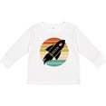 thumbnail image 3 of Inktastic Space Rocket Retro Sunset Boys or Girls Long Sleeve Toddler T-Shirt, 3 of 5