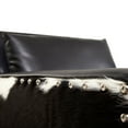 thumbnail image 2 of Armen Living Dallas Leather Sofa Chair with Cowhide Side Panels in Black, 2 of 3