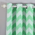 thumbnail image 2 of Efavormart 2 Panels White/Mint Polyester Chevron Design Thermal Insulated Blackout Room Darkening Grommet Top Curtain 52"x64", 2 of 11