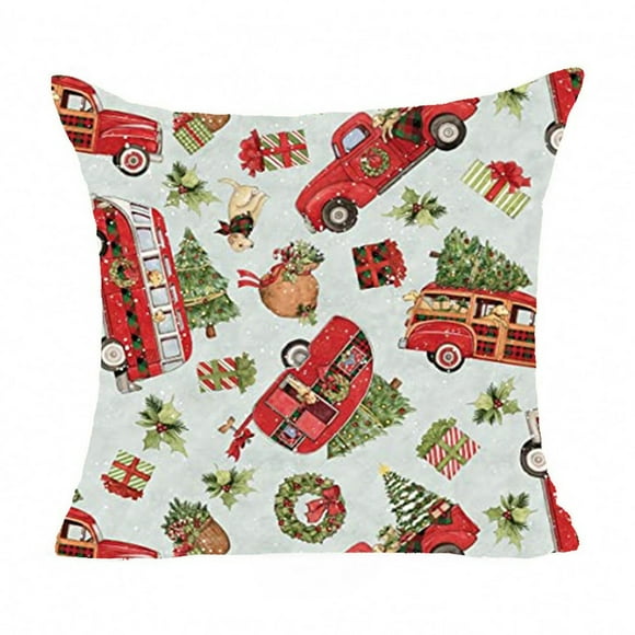 Liquidation! FOURLOVE Housse de Coussins de Noël Déco Taie d'Oreiller Canapé Taille Housse de Coussin 1 Pce