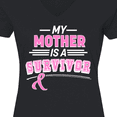 thumbnail image 4 of Inktastic My Mother is a Survivor Breast Cancer Awareness Women's V-Neck T-Shirt, 4 of 5
