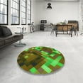 thumbnail image 3 of Ahgly Company Indoor Rectangle Patterned Green Apple Green Area Rugs, 5' x 8', 3 of 6
