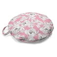 thumbnail image 1 of Spring Round Floor Cushion with Handle, Repeating Motif of Cherry Blossom Petals Flowering Summer Essence, Decorative Pillow for Living Room & Dorms, 18" Round, Pale Pink White Brown, by Ambesonne, 1 of 4