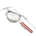 thumbnail image 3 of Stainless Steel Flour Sieve with Long Fine Mesh Handle 2 Layer 31 Fine Mesh Strainer Sifter Coffee Fruit Egg Filter, 10cm, 3 of 9