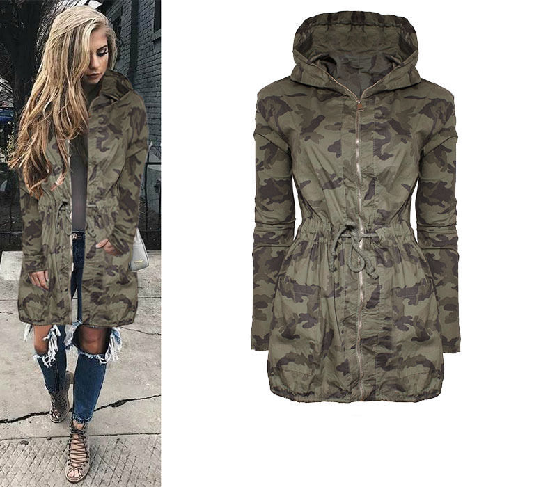 parka with drawstring waist