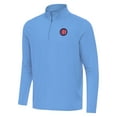 thumbnail image 2 of Men's Antigua  Powder Blue Chicago Cubs Intent Quarter-Zip Top, 2 of 3