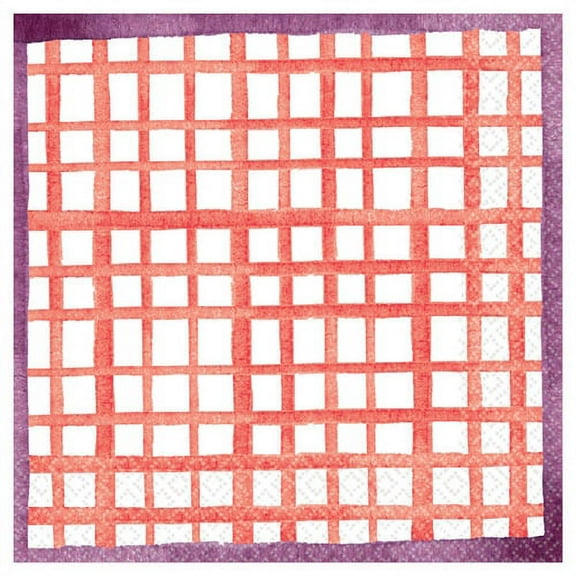Pantone Living Coral Theme Party Luncheon Napkins GRID