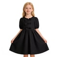 thumbnail image 4 of Girl Dresses Short Sleeve Casual Swing Dresses for Kids Girls 9-10 Years, 4 of 4