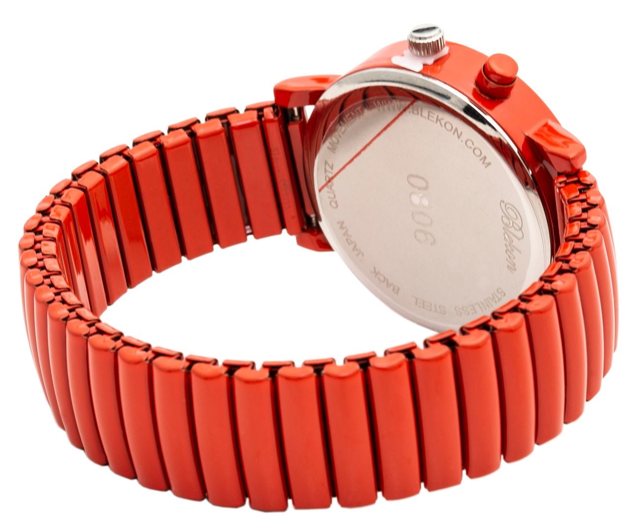 Blekon Original Light Up Dial Watch for Ladies 33mm Case Push Button Glossy Expansion Band - Analog Watch with Glow in The Dark Dial, Ideal for Everyday and Party Wear